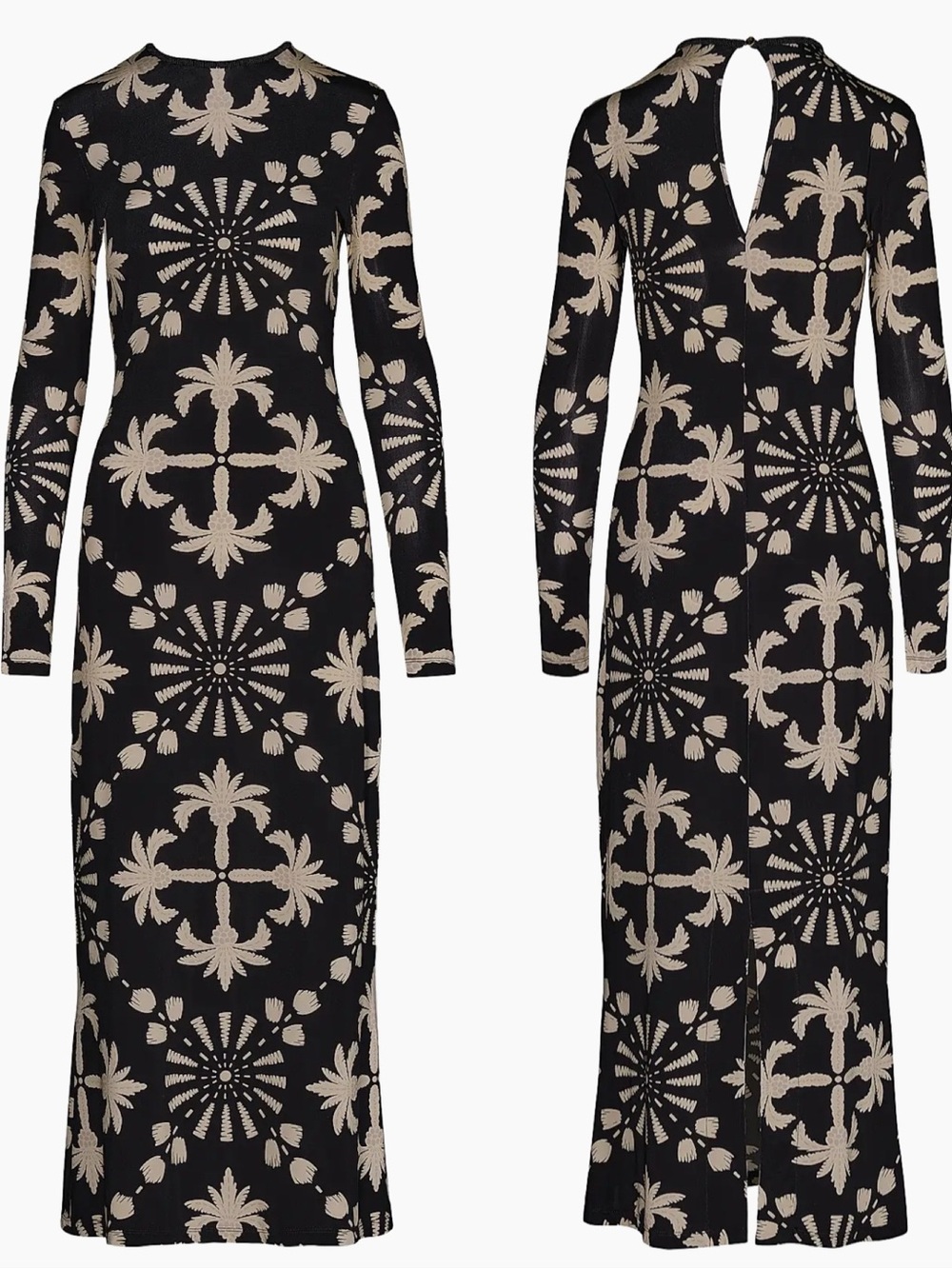 Johanna Ortiz | NWT Garden Warrior Ankle Dress Florals Black/Nude 4